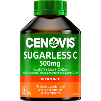 Cenovis Sugarless Vitamin C Chewable Tablets For Immune Support 320 Pack