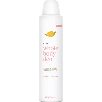 Dove Women Whole Body Deodorant Aerosol Raspberry Rose 230ml