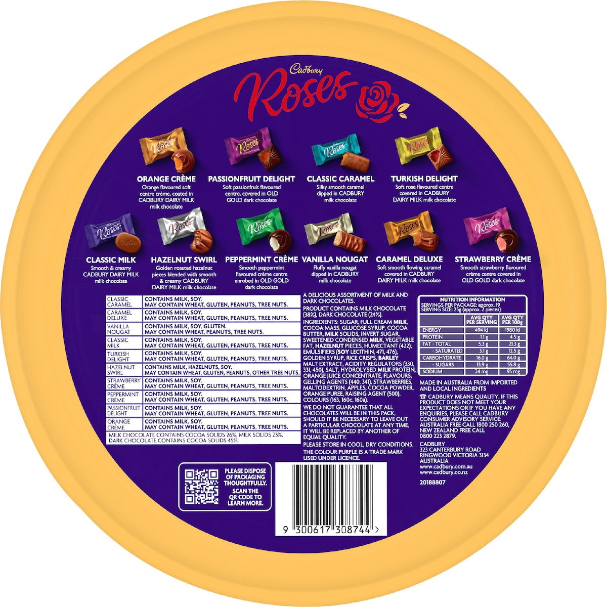 Cadbury Roses Chocolate Tin 485g