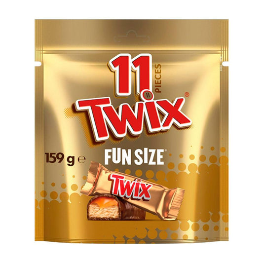 Twix Milk Chocolate Caramel Biscuit Party Share Bag 11 Pieces - 159g