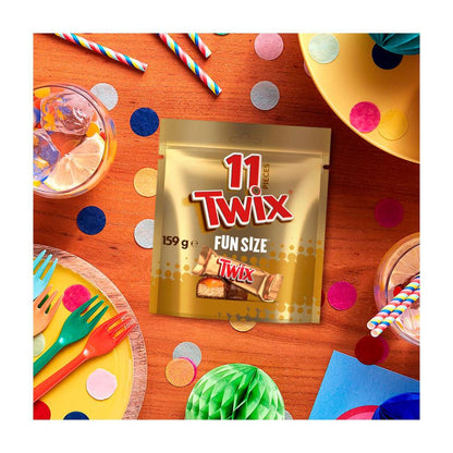 Twix Milk Chocolate Caramel Biscuit Party Share Bag 11 Pieces - 159g