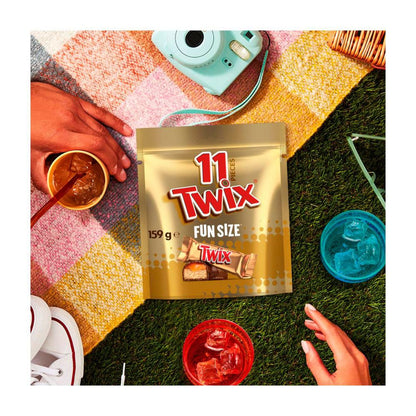 Twix Milk Chocolate Caramel Biscuit Party Share Bag 11 Pieces - 159g