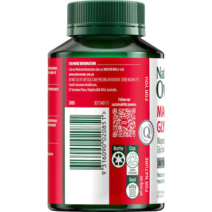 Natures Own Magnesium Glycinate 1150mg Tablets For Muscle Health 120 Pack