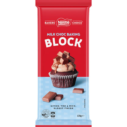 Nestle Bakers Choice Baking Block Milk Chocolate 170g