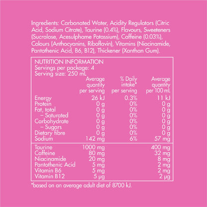 Red Bull Sugarfree Energy Drink Berry Edition 250ml X 4 Pack