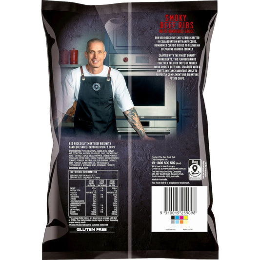 Red Rock Deli Chef Series Potato Chips Smoky Beef Ribs With Bbq Sauce 150g