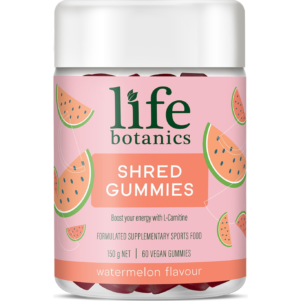Life Botanics Shred Gummies Watermelon 60 Pack