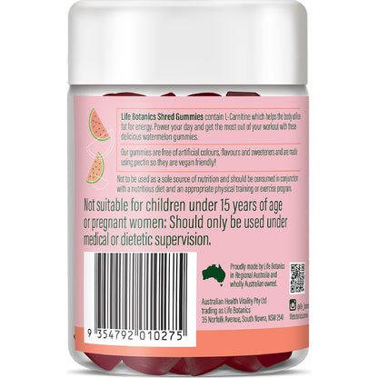 Life Botanics Shred Gummies Watermelon 60 Pack