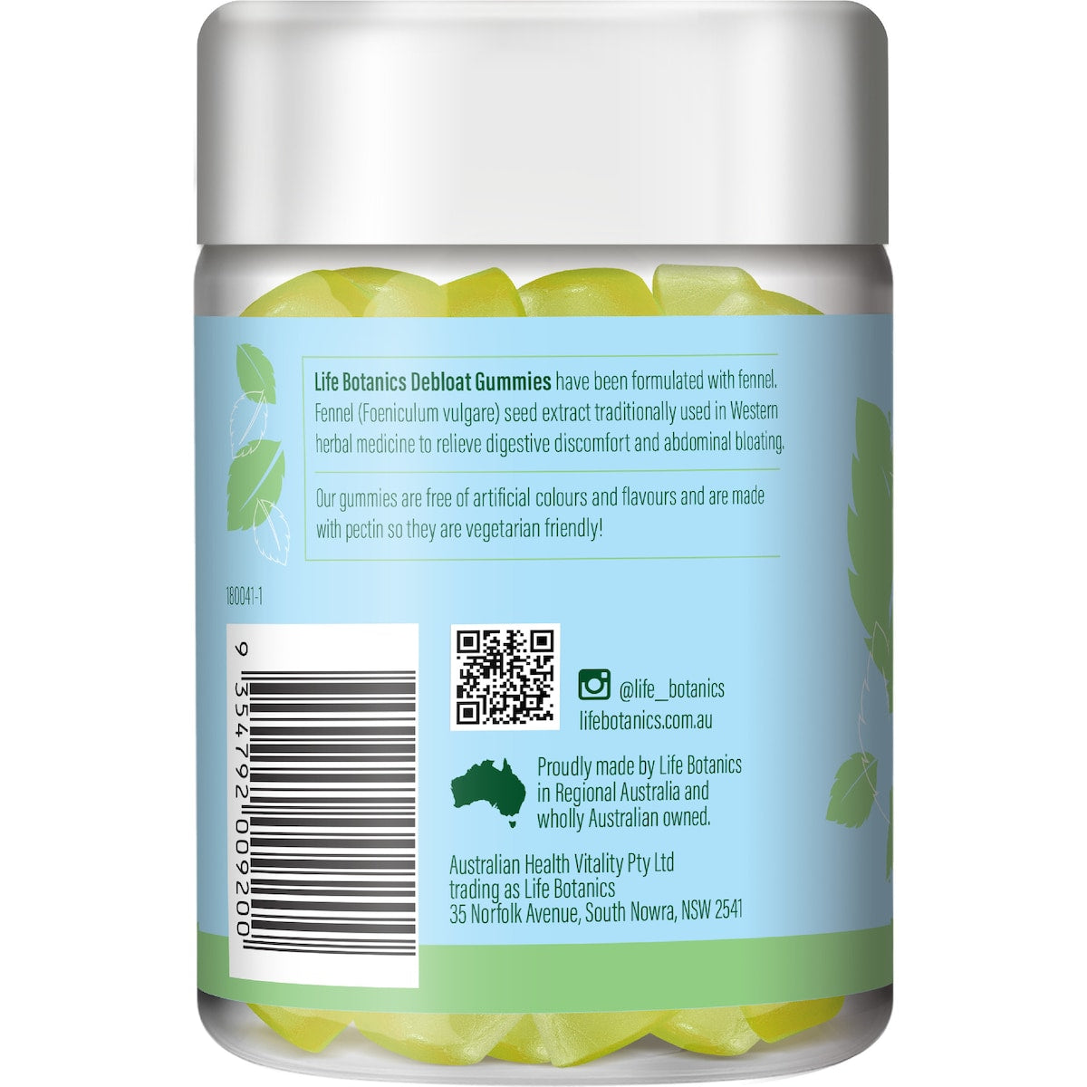 Life Botanics Debloat Gummies Peppermint Flavour 60 Pack