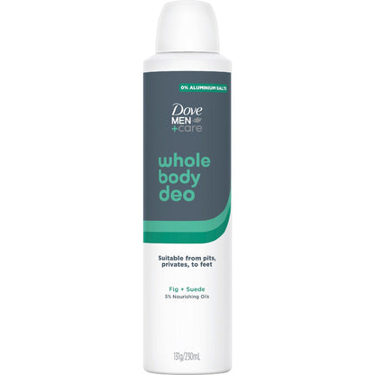 Dove Men+care Whole Body Deodorant Aerosol Fig Suede 230ml
