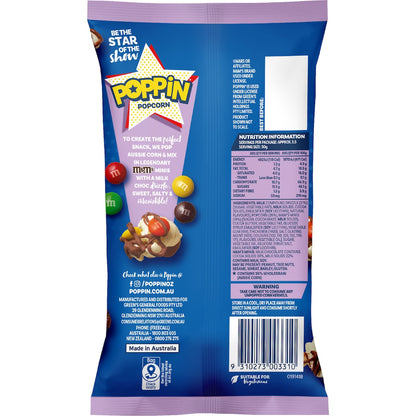 Poppin Ready To Eat Popcorn M&ms Minis 110g