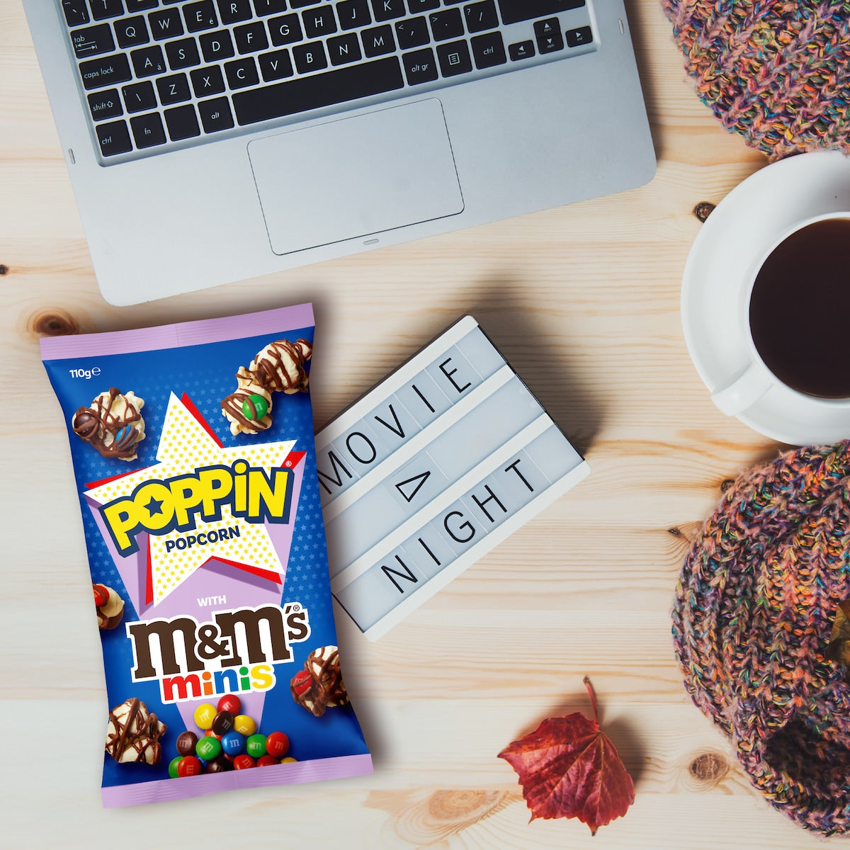 Poppin Ready To Eat Popcorn M&ms Minis 110g