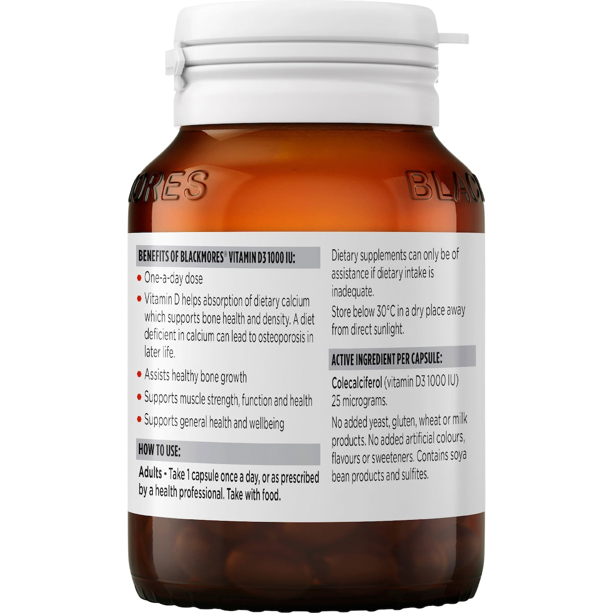 Blackmores Vitamin D3 1000iu Tablets 130 Pack