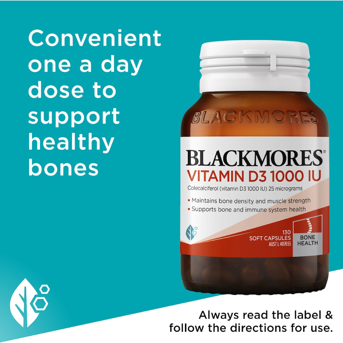 Blackmores Vitamin D3 1000iu Tablets 130 Pack