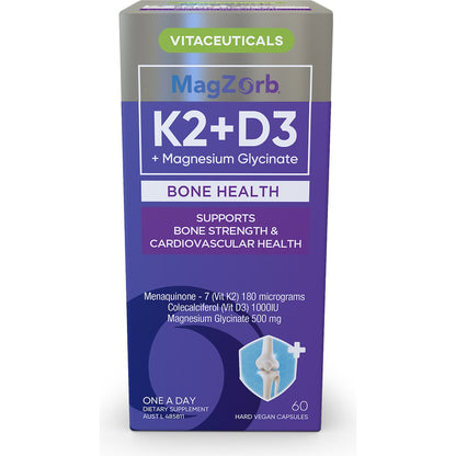 Vitaceuticals Magzorb K2 + D3 Bone Health Capsules 60 Pack