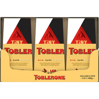 Toblerone Tiny Milk, Dark & White Chocolate Gift Box 400g