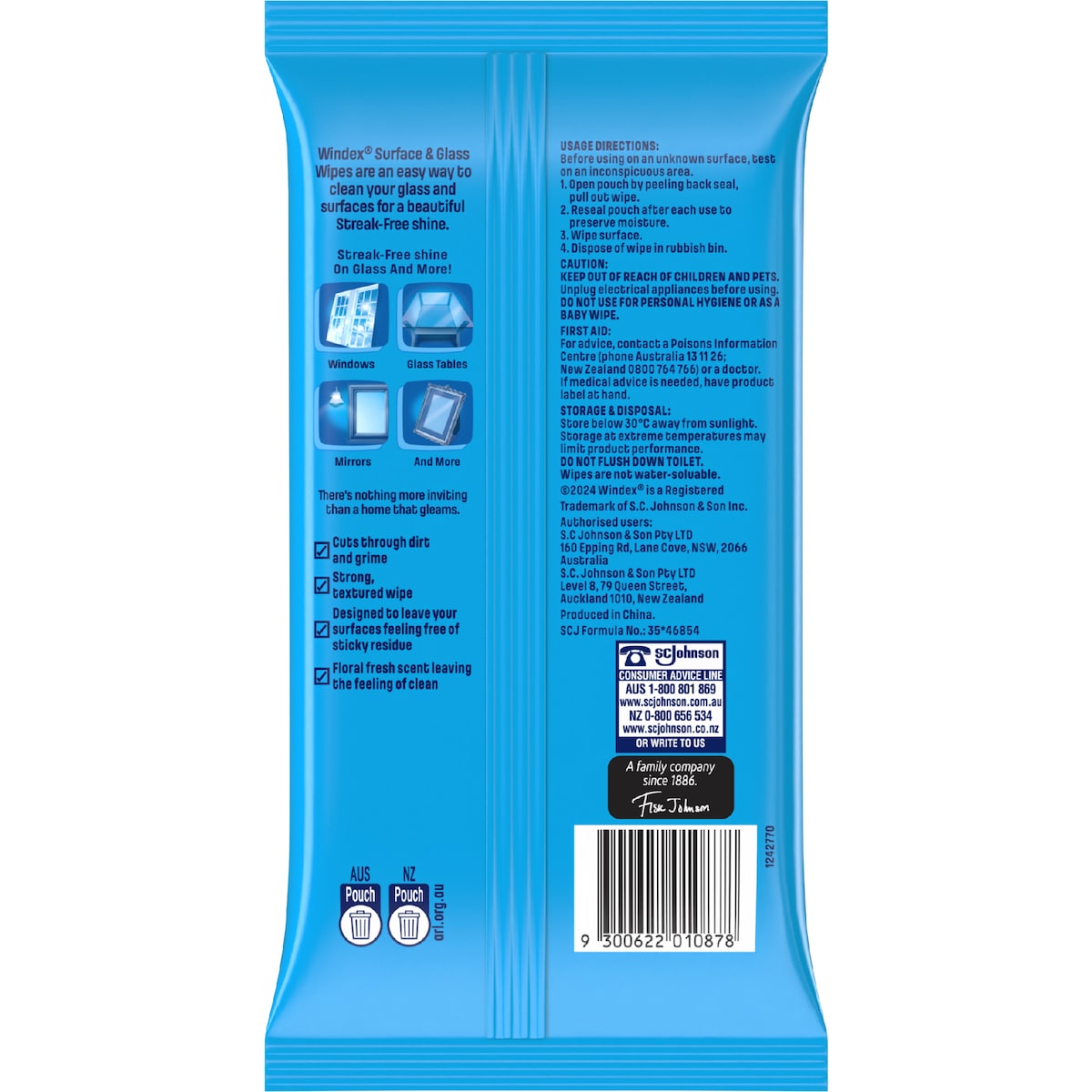 Windex Surface & Glass Wipes 30 Pack