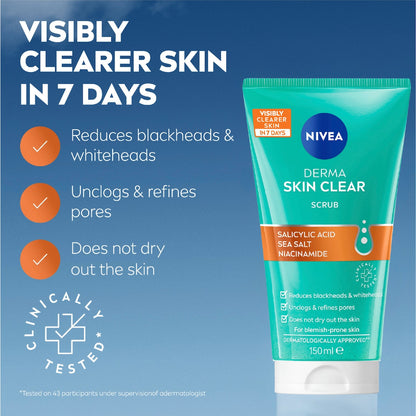 Nivea Derma Skin Clear Scrub 150ml