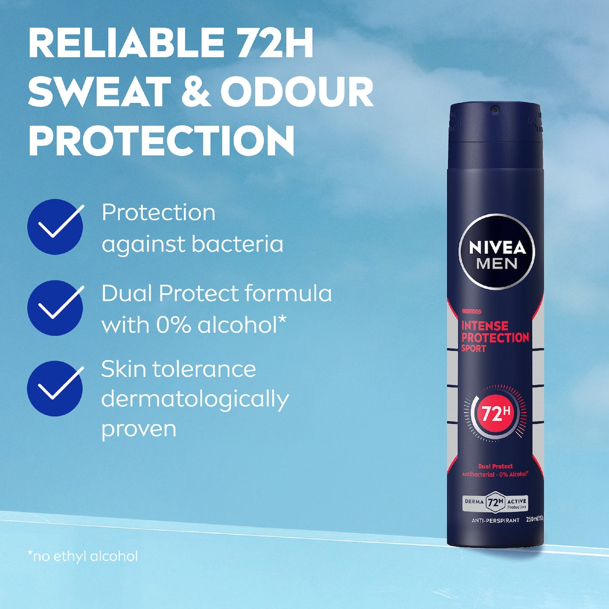 Nivea Men Intense Protection Sport 72hr Antiperspirant Deodorant 250ml