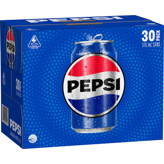 Pepsi Soft Drink Cans 375ml X 30 Pack