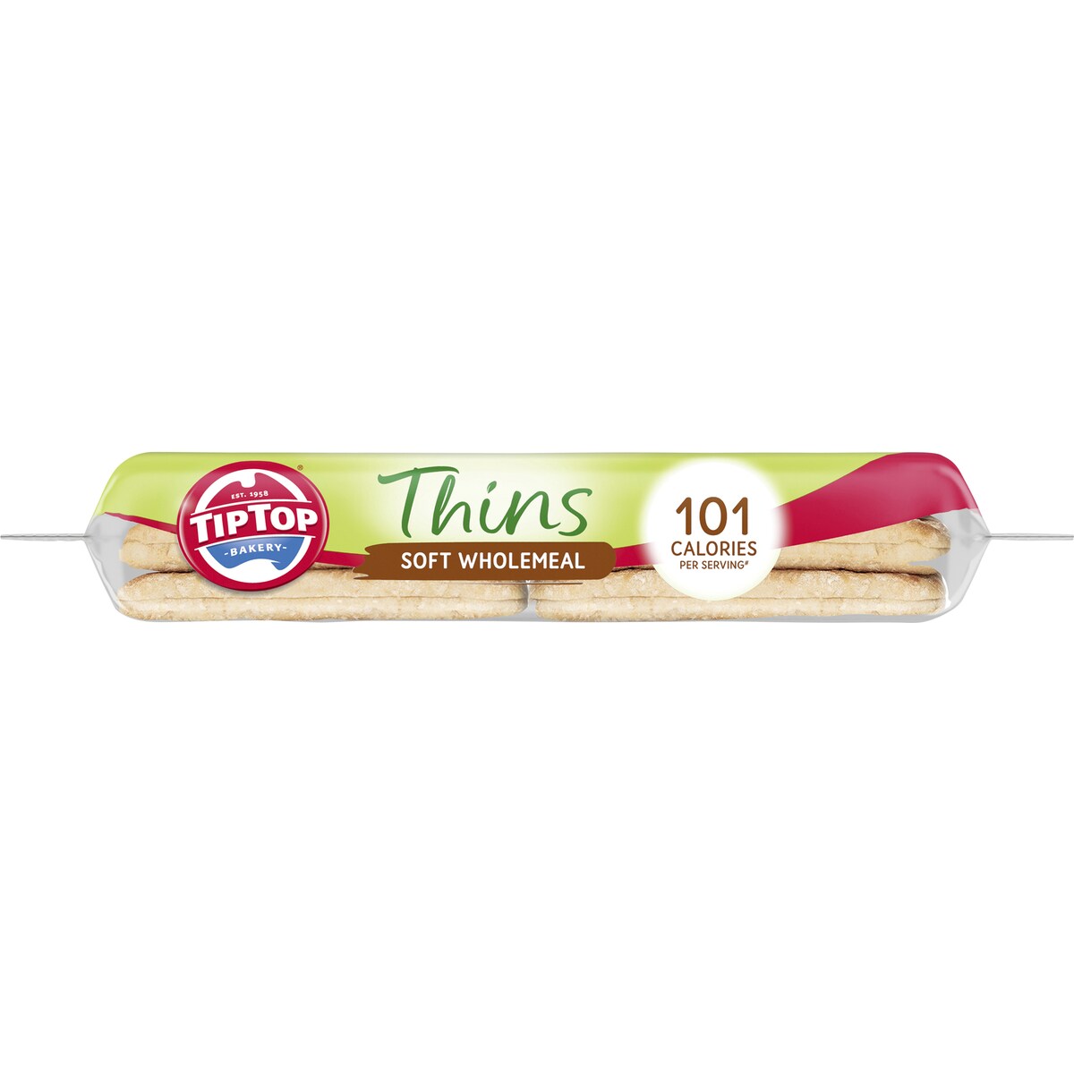 Tip Top Sandwich Thins Wholemeal Bread Bakery 6 Pack