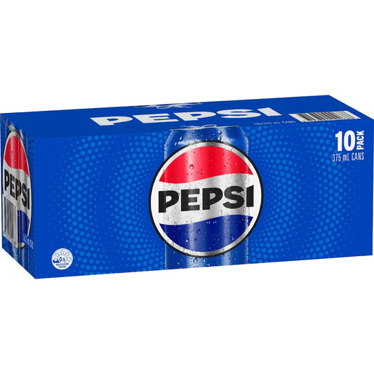 Pepsi Soft Drink Cans 375ml X 10 Pack