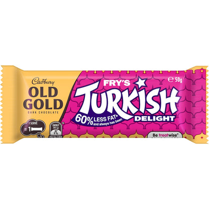 Cadbury Old Gold Turkish Delight Chocolate Bar 50g