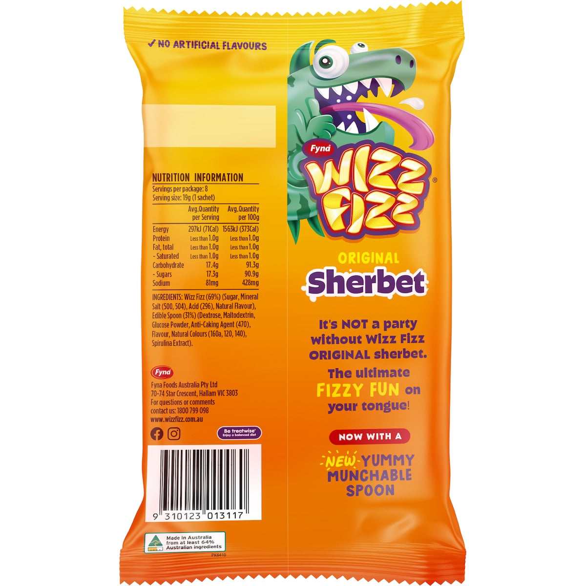 Wizz Fizz Original Sherbet 8 Pack