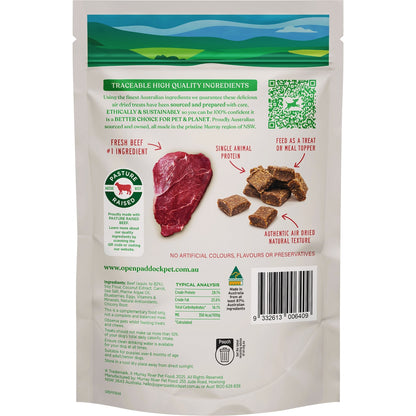 Open Paddock Air Dried Dog Treats Beef 150g