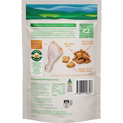 Open Paddock Air Dried Dog Treats Chicken 150g