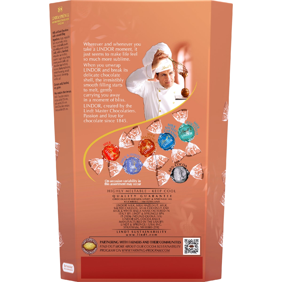 Lindt Lindor Limited Edition Assorted Chocolate Gift Box 331g