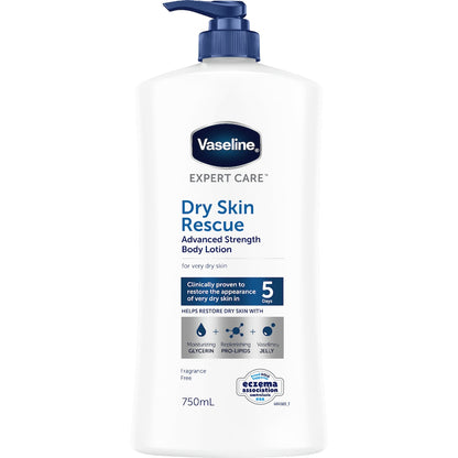 Vaseline Expert Body Lotion Dry Skin Rescue 750ml