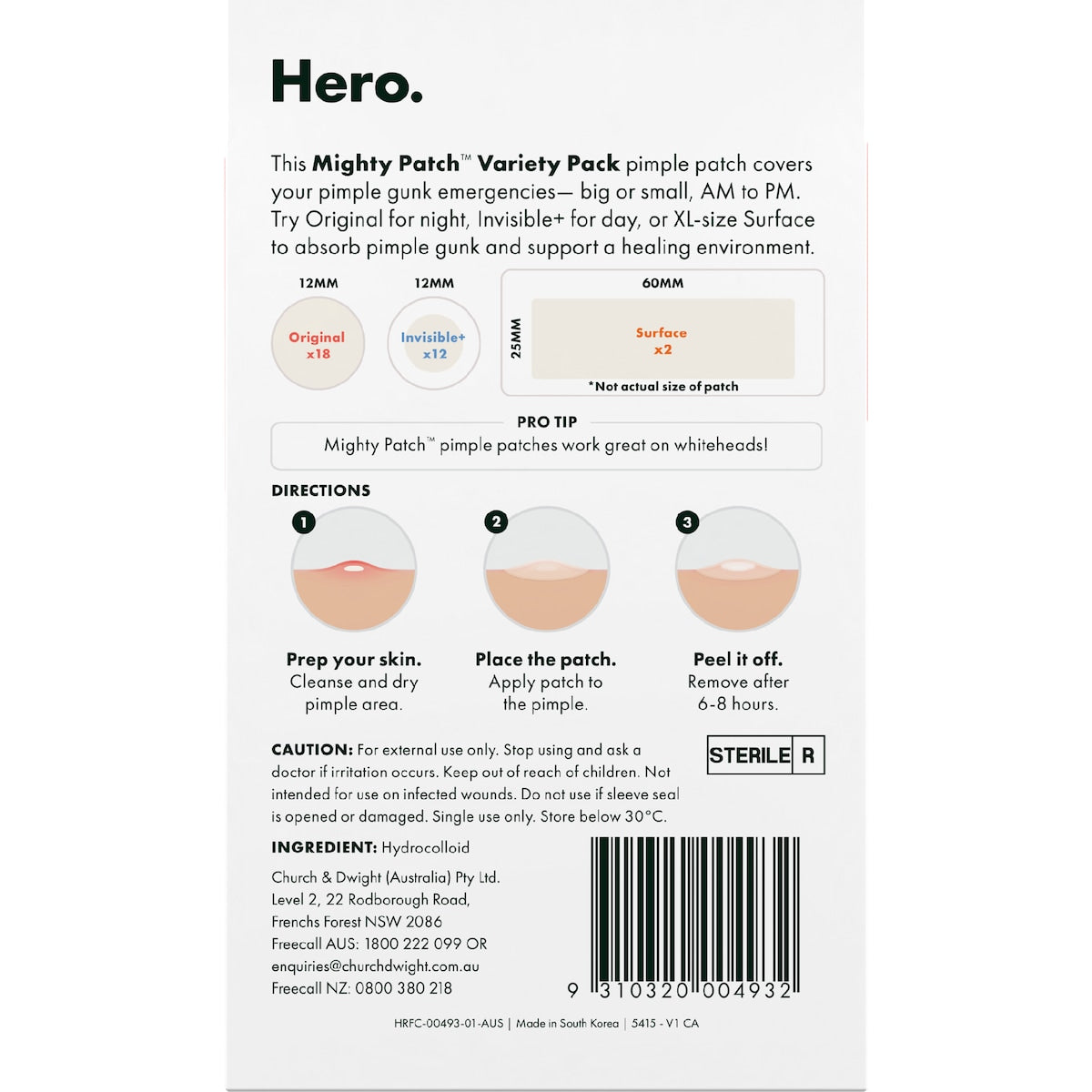 Hero. Mighty Pimple Patch Variety 32 Pack