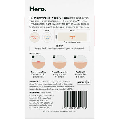 Hero. Mighty Pimple Patch Variety 32 Pack