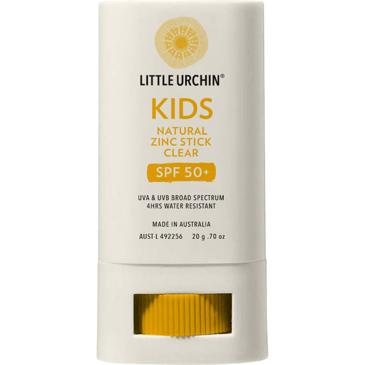 Little Urchin Spf50 Kids Natural Zinc Stick Clear 20g