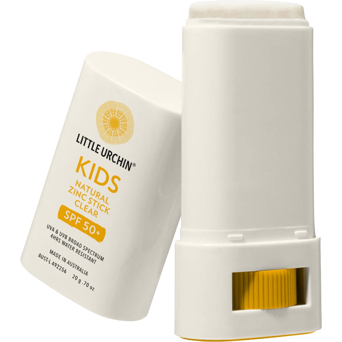 Little Urchin Spf50 Kids Natural Zinc Stick Clear 20g