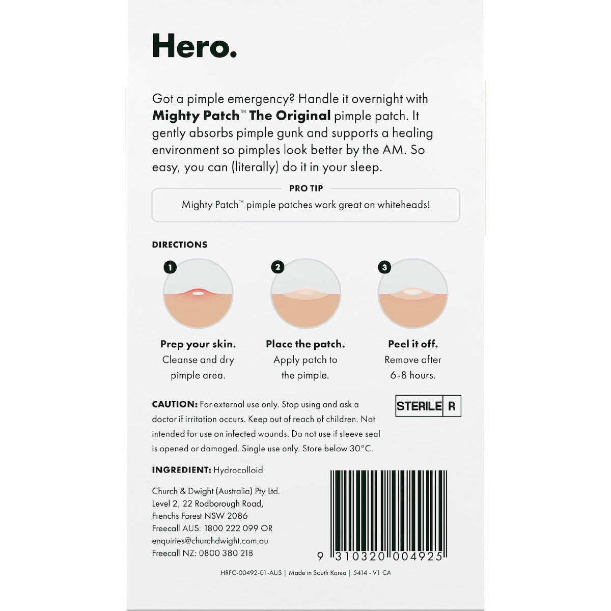 Hero. Mighty Pimple Patch Original 39 Pack