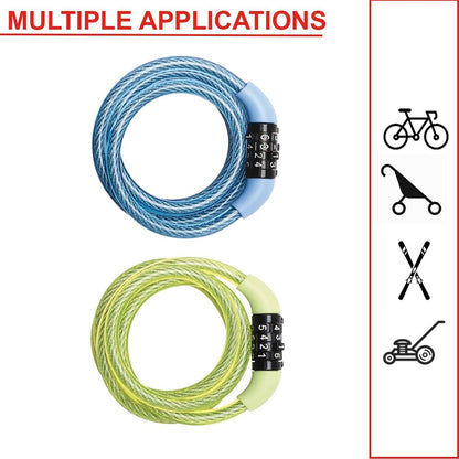 Master Lock 1.2m Combination Cable Lock Each, Assorted