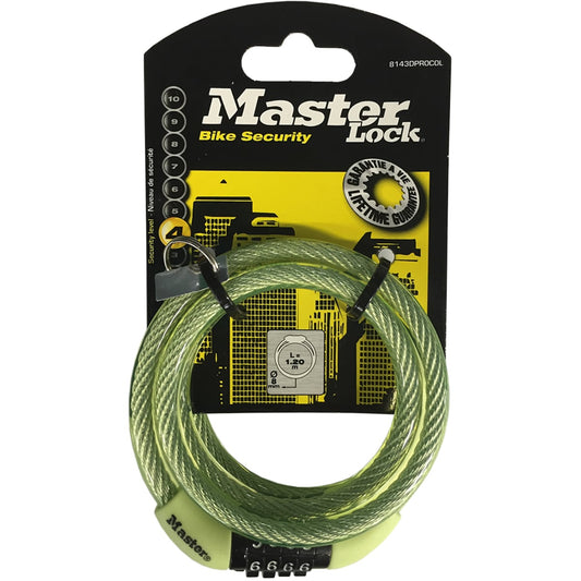 Master Lock 1.2m Combination Cable Lock Each, Assorted