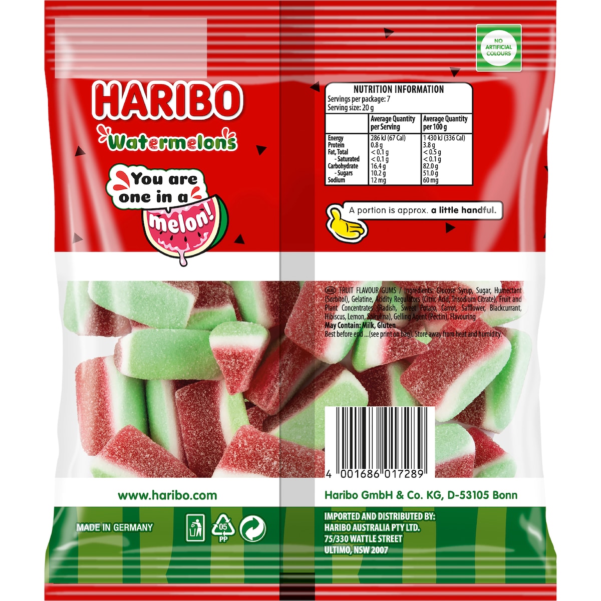 Haribo Watermelons Share Size 140g