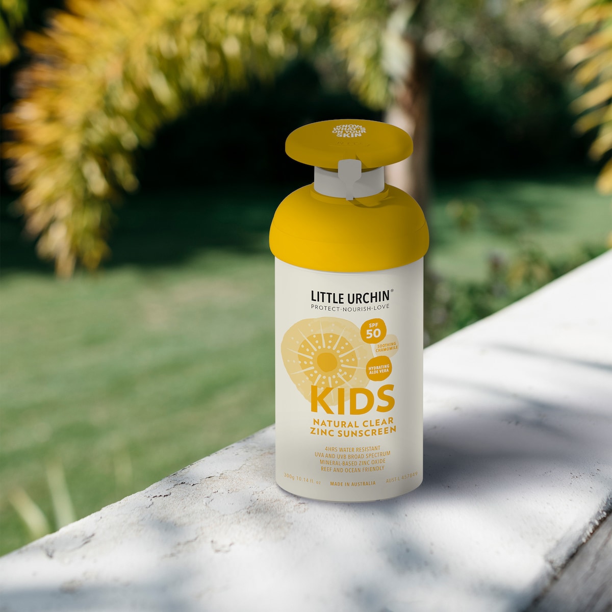 Little Urchin Spf50 Kids Natural Clear Zinc Sunscreen Pump 300g