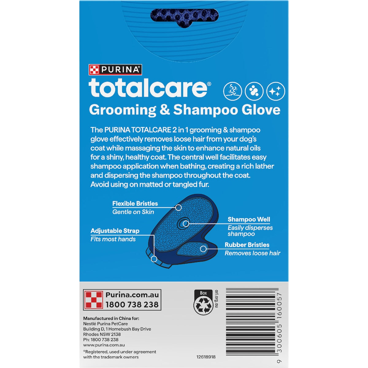 Total Care Grooming & Shampoo Glove Each