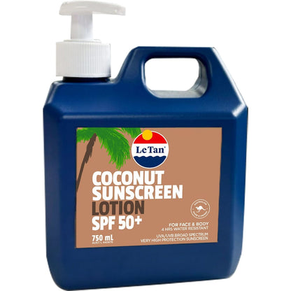 Le Tan Coconut Sunscreen Lotion Spf 50+ 750ml