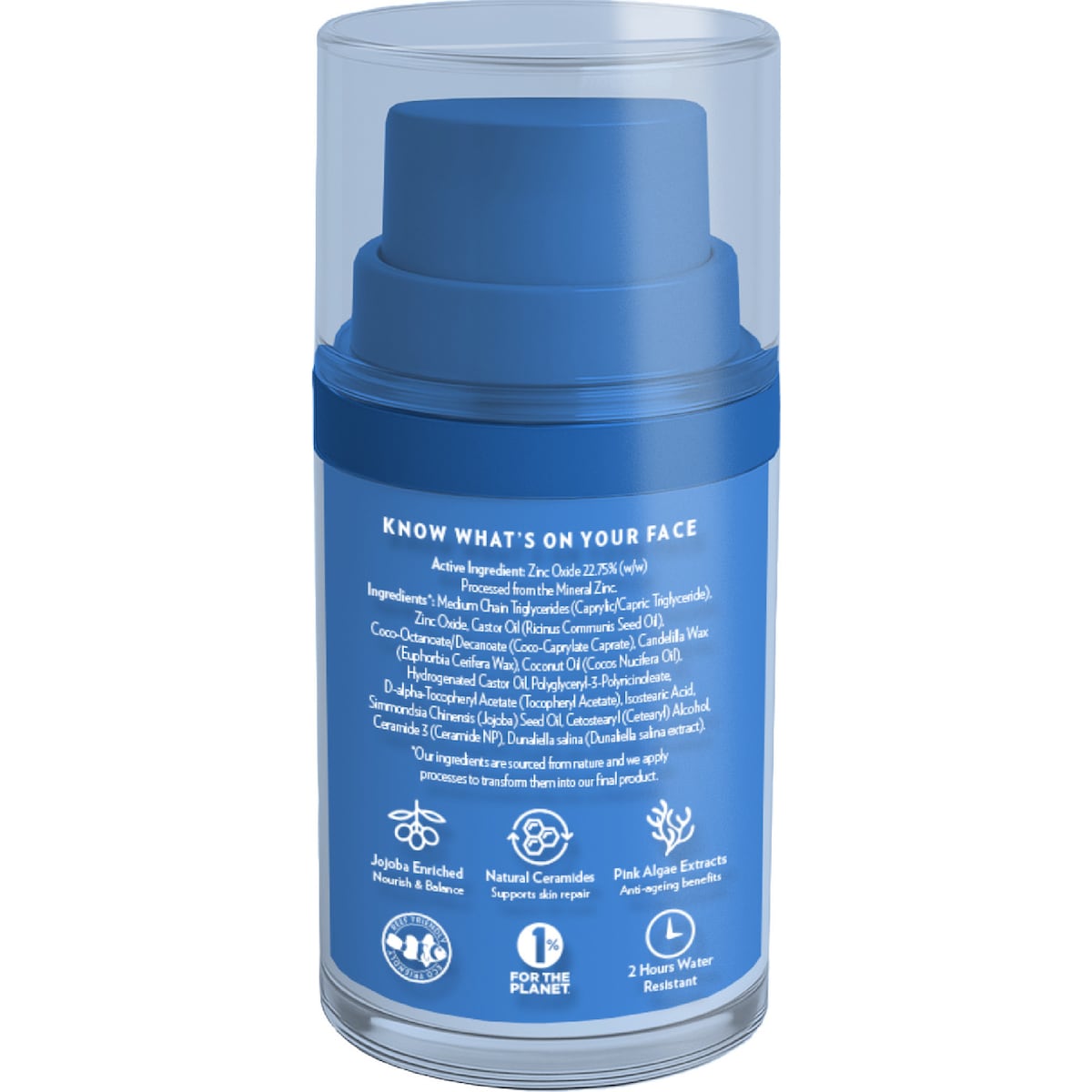 Little Urchin Spf50 Face Natural Clear Zinc Sunscreen 50g