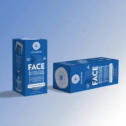 Little Urchin Spf50 Face Natural Clear Zinc Sunscreen 50g