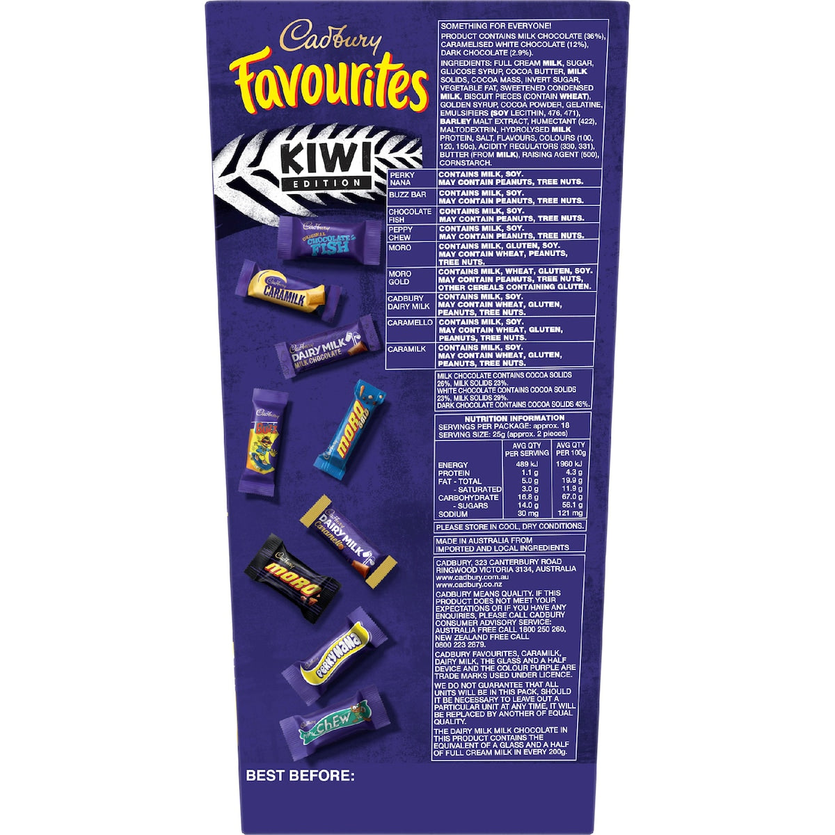 Cadbury Kiwi Favourites Chocolate Gift Box 470g