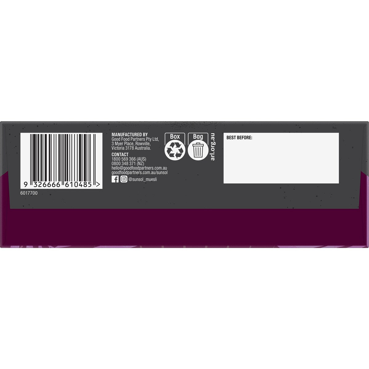 Sunsol Granola Almond & Super Berry 450g