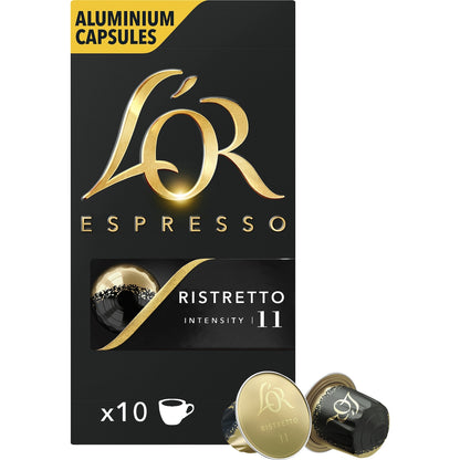 Lor Espresso Ristretto Coffee Pods Nespresso Compatible 10 Pack