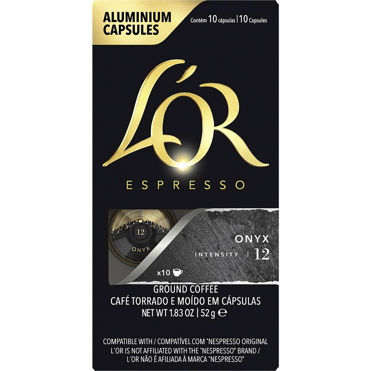 L'or Espresso Onyx Coffee Pods Nespresso Compatible 10 Pack