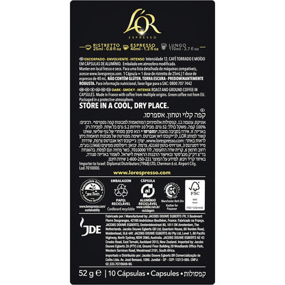 Lor Espresso Onyx Coffee Pods Nespresso Compatible 10 Pack